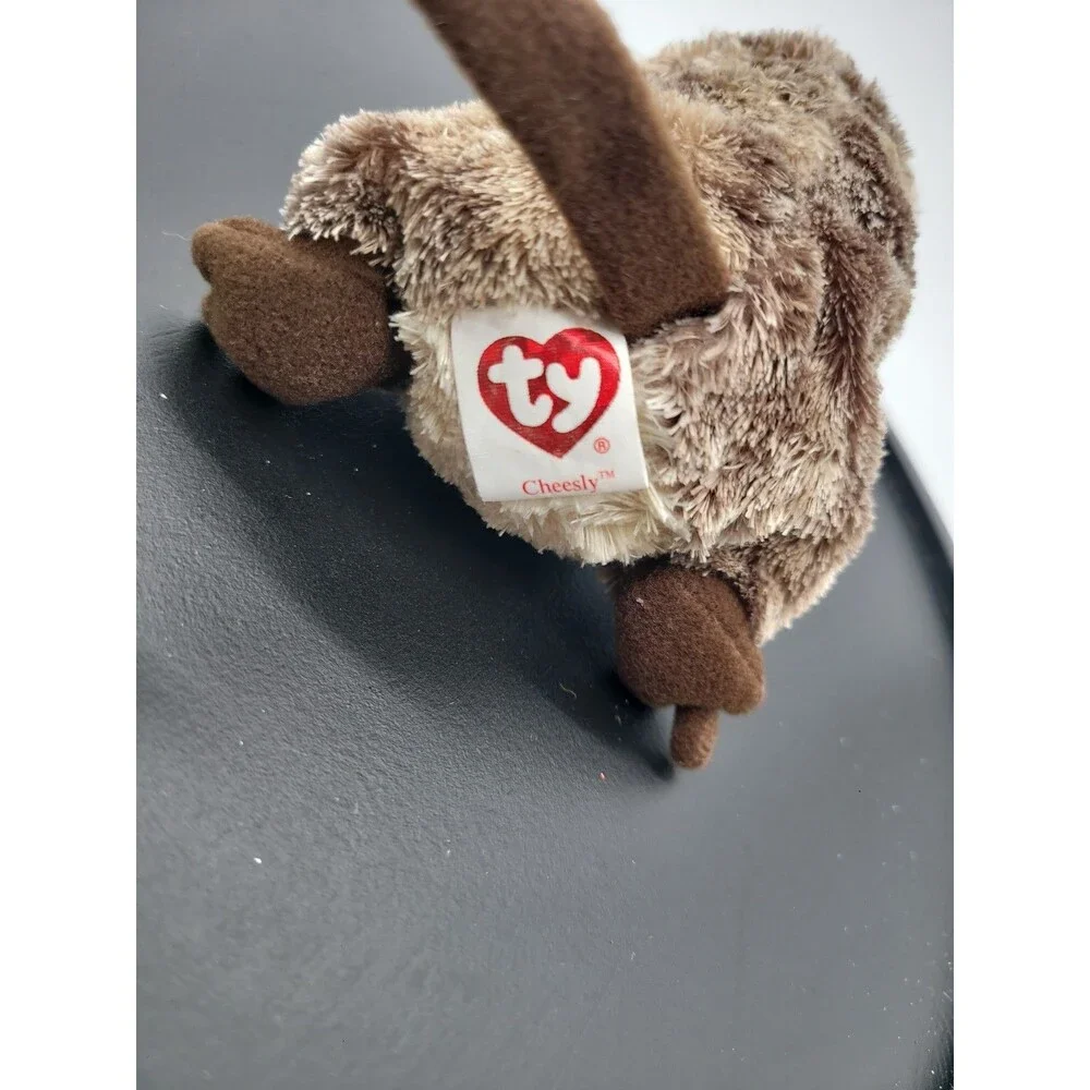 2004 Vintage Ty Beanie Baby CHEESLY Mouse Rat Plush Toy with Tags